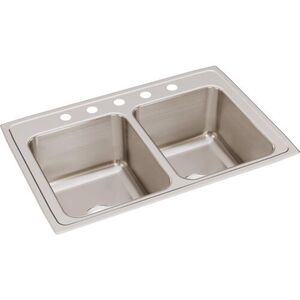 EDLR3322125 Lustertone Stainless Steel Double Bowl Kitchen Sink - Lustertone