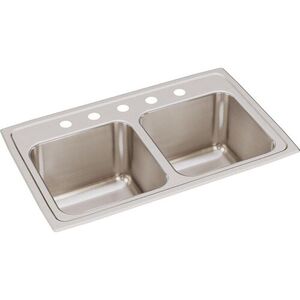 EDLR2918105 Lustertone Stainless Steel Double Bowl Kitchen Sink - Lustertone