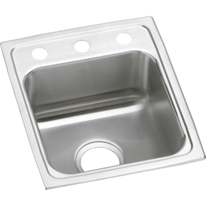 ELRAD1316600 Lustertone Stainless Steel Single Bowl Kitchen Sink - Lustrous Satin