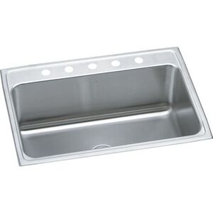 EDLR3122125 Lustertone Stainless Steel Single Bowl Kitchen Sink - Lustertone