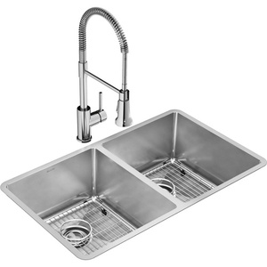 EECTRU31179TFC Crosstown Stainless Steel Undermount - Double Bowl Kitchen Sink - Stainless Steel