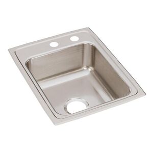 ELR1722MR2 Lustertone Stainless Steel Single Bowl Kitchen Sink - Lustrous Satin