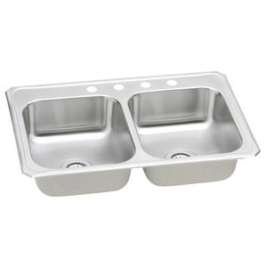 ECR33213 Celebrity Stainless Steel Double Bowl Kitchen Sink - Stainless Steel