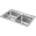 Elkay ESTCR3322R1 Brushed Satin Double Bowl Kitchen Sink