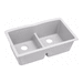 Elkay EELGDULB3322WH0 White Undermount Double Bowl Kitchen Sink