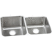 Elkay EELUHAD312050R Lustrous Satin Undermount Double Bowl Kitchen Sink