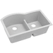 Elkay EELGHU3322RWH0 White Undermount Double Bowl Kitchen Sink