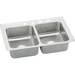 Elkay ELRQ33190 Lustertone Double Bowl Kitchen Sink