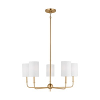  Foxdale Mid Sized Chandelier Chandelier - Satin Brass