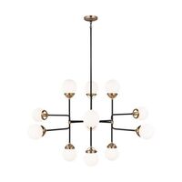  Cafe Mid Sized Chandelier Chandelier - Satin Brass