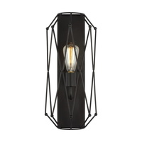  Zarra 1 Bulb Wall Sconce - Midnight Black