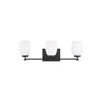  Catlin 3 Bulb Bathroom Lighting - Midnight Black