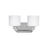  Canfield 2 Bulb Bathroom Lighting - Chrome