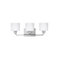  Canfield 3 Bulb Bathroom Lighting - Chrome