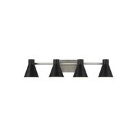  Towner 4 or More Bulb Bathroom Lighting - Black / Brushed Nickel