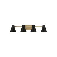  Towner 4 or More Bulb Bathroom Lighting - Black / Brass