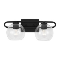  Codyn 2 Bulb Bathroom Lighting - Midnight Black