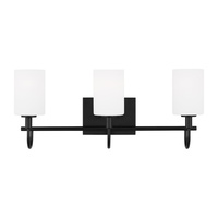  Oak Moore 3 Bulb Bathroom Lighting - Midnight Black