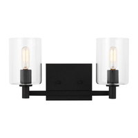  Fullton 2 Bulb Bathroom Lighting - Midnight Black