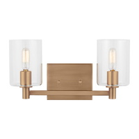  Fullton 2 Bulb Bathroom Lighting - Satin Brass