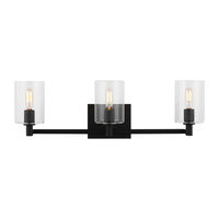  Fullton 3 Bulb Bathroom Lighting - Midnight Black