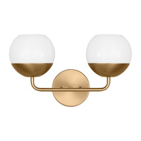  Alvin 2 Bulb Bathroom Lighting - Satin Brass