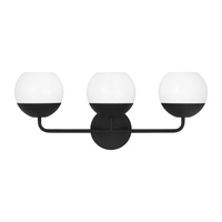  Alvin 3 Bulb Bathroom Lighting - Midnight Black