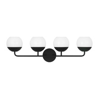  Alvin 4 or More Bulb Bathroom Lighting - Midnight Black