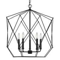  Zarra Multi Light Pendant Light - Midnight Black