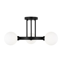  Clybourn Semi Flush Mount Ceiling Light - Midnight Black