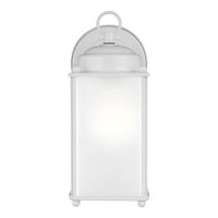  New Castle Entrance Outdoor Wall Light - White