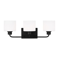  Canfield 3 Bulb Bathroom Lighting - Midnight Black