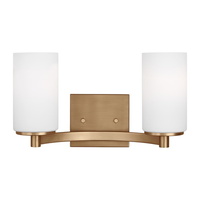  Hettinger 2 Bulb Bathroom Lighting - Satin Brass