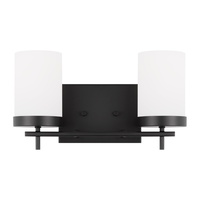  Zire 2 Bulb Bathroom Lighting - Midnight Black