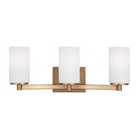  Hettinger 3 Bulb Bathroom Lighting - Satin Brass