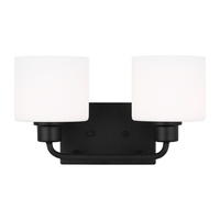  Canfield 2 Bulb Bathroom Lighting - Midnight Black