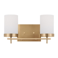  Zire 2 Bulb Bathroom Lighting - Satin Brass