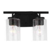  Oslo 2 Bulb Bathroom Lighting - Midnight Black