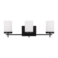  Zire 3 Bulb Bathroom Lighting - Midnight Black