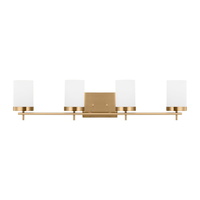  Zire 4 or More Bulb Bathroom Lighting - Satin Brass