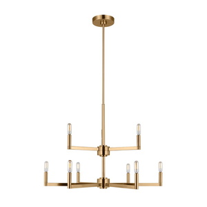 GL3164209EN848 Fullton Mid Sized Chandelier Chandelier - Satin Brass