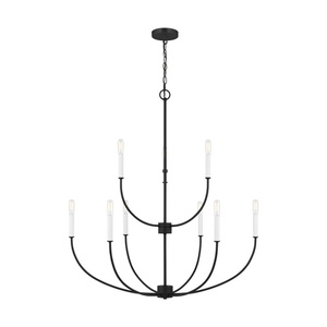 GL3167109112 Greenwich Mid Sized Chandelier Chandelier - Midnight Black