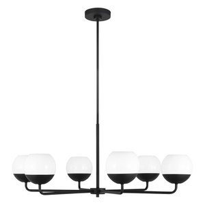 GL3168106EN3112 Alvin Large Foyer Chandelier Chandelier - Midnight Black