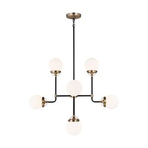 GL3187908EN848 Cafe Mid Sized Chandelier Chandelier - Satin Brass