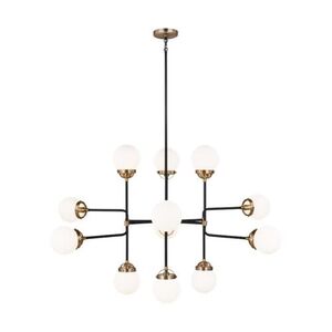 GL3187912848 Cafe Mid Sized Chandelier Chandelier - Satin Brass