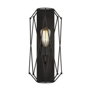 GL4134101112 Zarra 1 Bulb Wall Sconce - Midnight Black