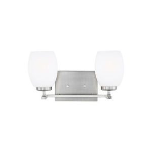 GL4418502EN3962 Catlin 2 Bulb Bathroom Lighting - Brushed Nickel