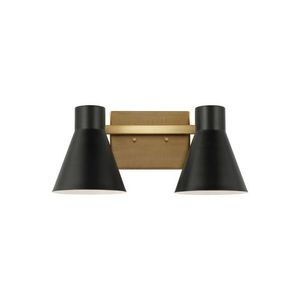 GL4441302EN3848 Towner 2 Bulb Bathroom Lighting - Black / Brass