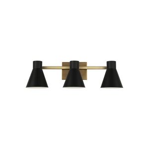 GL4441303848 Towner 3 Bulb Bathroom Lighting - Black / Brass