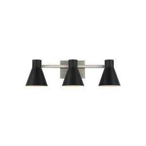 GL4441303962 Towner 3 Bulb Bathroom Lighting - Black / Brushed Nickel GL4441303962 Towner 3 Bulb Bathroom Lighting - Black / Brushed Nickel